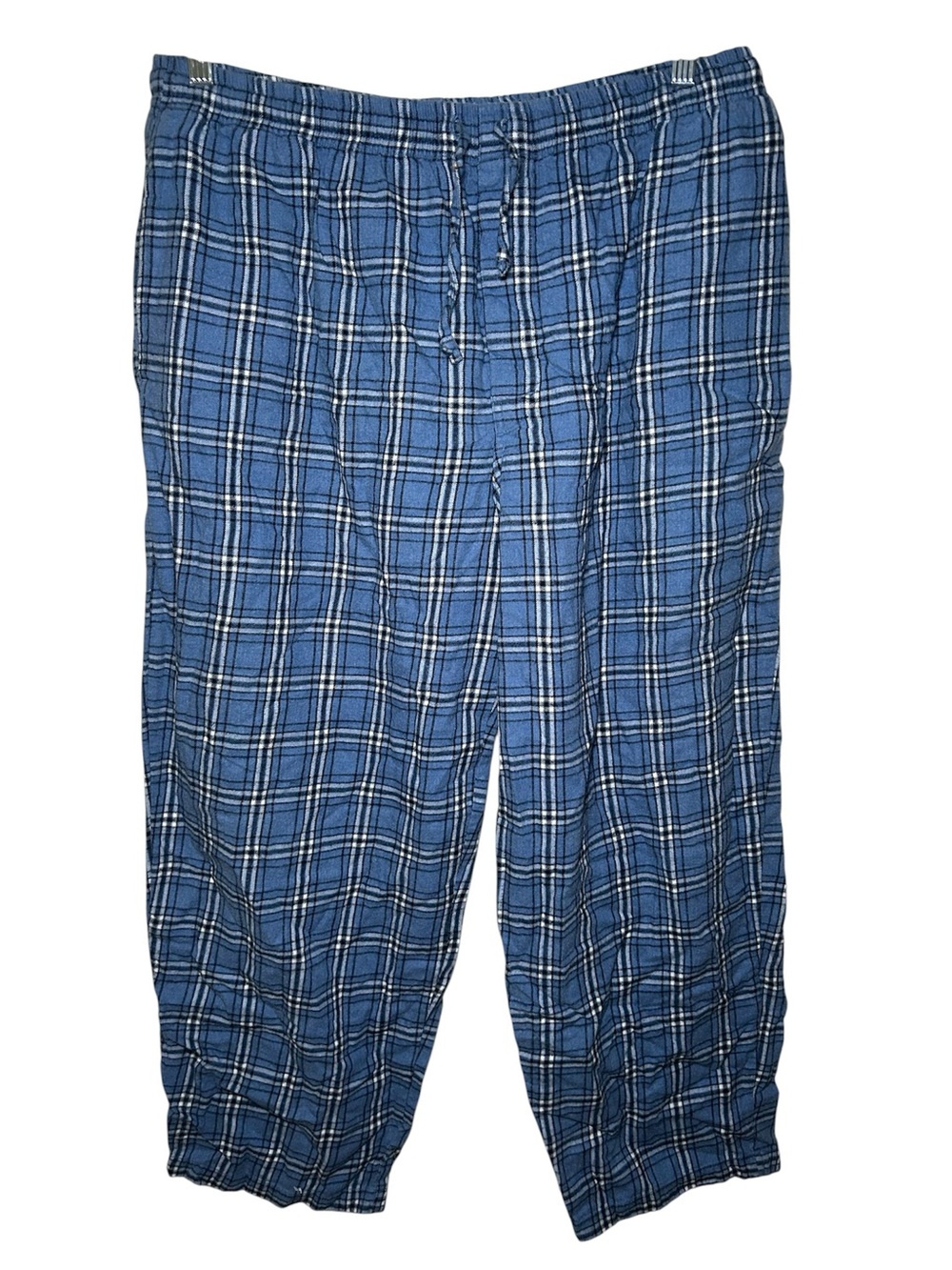 Nautica Blue Plaid Men’s Lounge Pants Pajama 100% Cotton Comfort Relaxed Adjusta